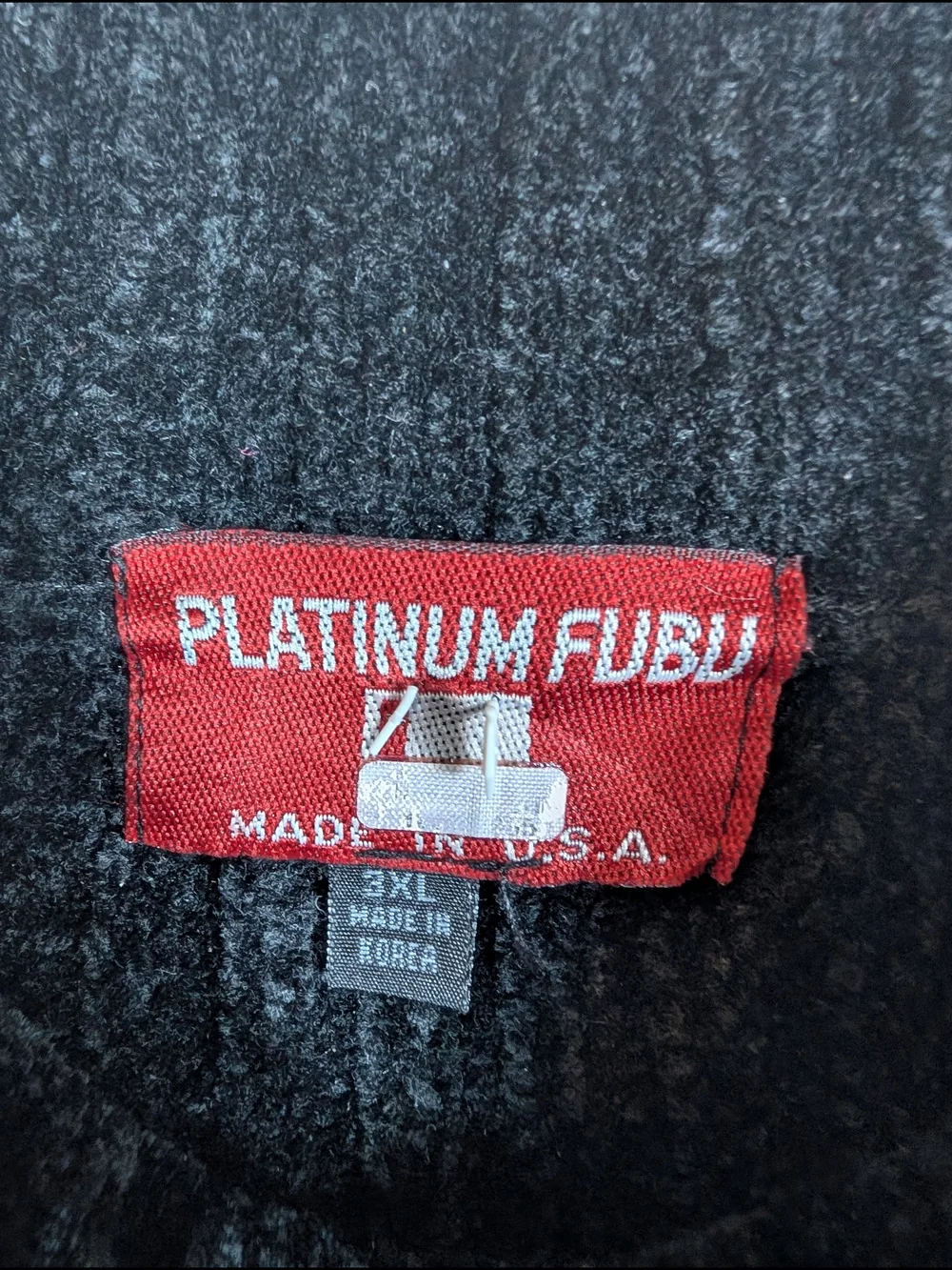 Platinum Fubu Fat Albert Mock Neck Sweater Men's Size 3XL Ribbed Pullover